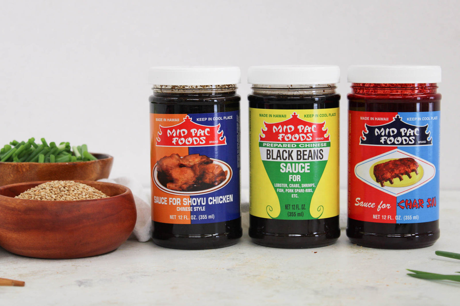 Mid Pac Foods Trio of Sauces - 3 Bottles of 12 oz Sauces